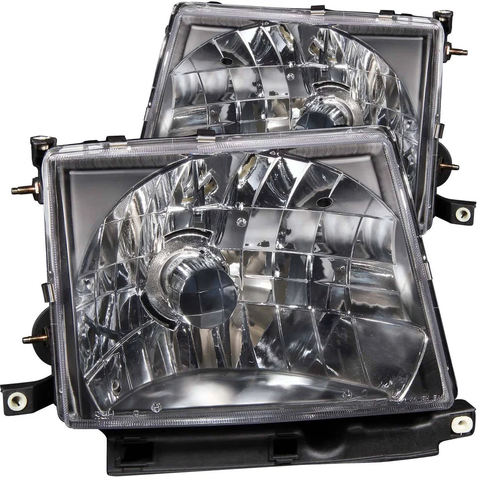 121139 – ANZO Headlight Assembly, Halogen Bulb Standard Beam Clear Lens Black Housing Set Of 2